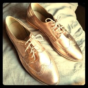 Asos gold oxfords